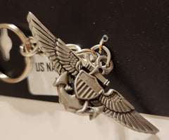US Navy (USN) Pilot Aviator Wings Pewter Keychain