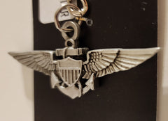 US Navy (USN) Pilot Aviator Wings Pewter Keychain