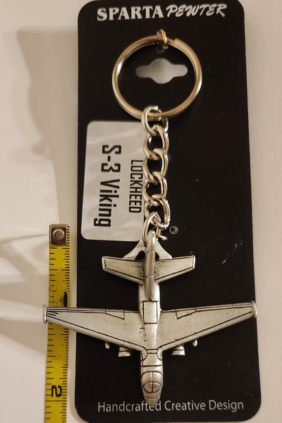 Lockheed S-3 Viking Pewter Airplane Keychain