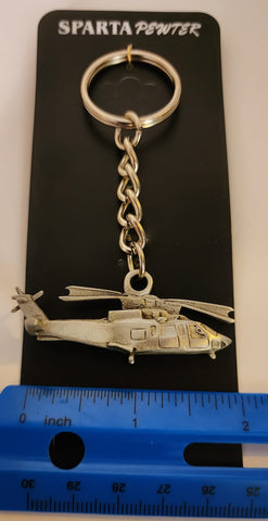 Sikorsky S-76 Helicopter Pewter Keychain
