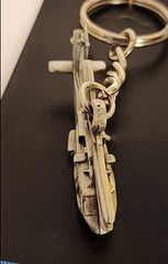 Sikorsky S-76 Helicopter Pewter Keychain