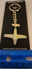 Canadair CL-41 Tutor (Snowbirds) Pewter Airplane Keychain