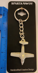 Canadair CL-41 Tutor (Snowbirds) Pewter Airplane Keychain