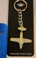 Canadair CL-41 Tutor (Snowbirds) Pewter Airplane Keychain