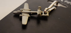 North American Aviation WWII B-25 Mitchell Bomber Small Pewter Airplane Zipper/Bag Pull
