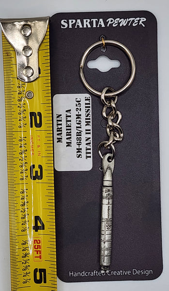Martin Marietta SM-68B/LGM-25C Titan II Missile Pewter Keychain