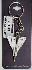 Avro Canada CF-105 Arrow Jet Airplane Pewter Keychain