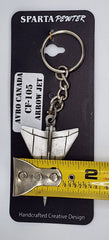 Avro Canada CF-105 Arrow Jet Airplane Pewter Keychain
