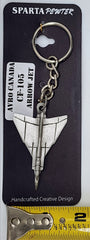 Avro Canada CF-105 Arrow Jet Airplane Pewter Keychain