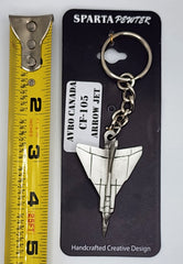 Avro Canada CF-105 Arrow Jet Airplane Pewter Keychain