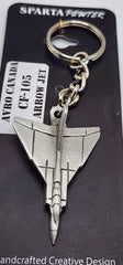 Avro Canada CF-105 Arrow Jet Airplane Pewter Keychain