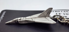 Avro Canada CF-105 Arrow Jet Airplane Pewter Keychain