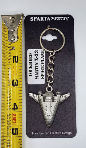 Lockheed Martin X-33 Space Plane Pewter Keychain