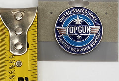 Top Gun United States Navy Fighter Weapons Round Lapel Pin