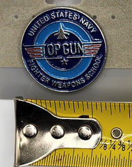 Top Gun United States Navy Fighter Weapons Round Lapel Pin