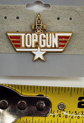 Top Gun Fighter Plane Star Mini Red/White Wing Lapel Pin