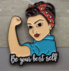 Rosie the Riveter "Be Your Best Self" Enamel Lapel Pin