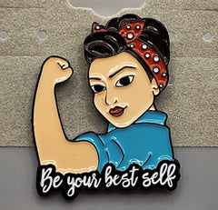 Rosie the Riveter "Be Your Best Self" Enamel Lapel Pin