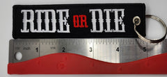 Ride Or Die Embroidered Keychain
