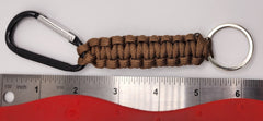 Brown Paracord Carabiner Keychain