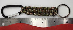 Army Green Camo Paracord Carabiner Keychain
