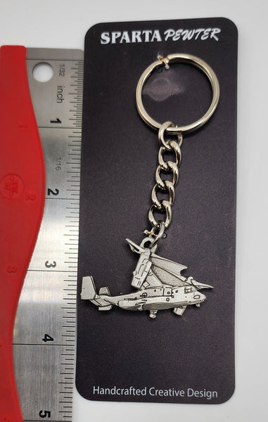 Bell Boeing V-22 Osprey Helicopter Pewter Keychain