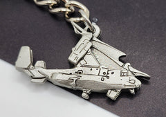 Bell Boeing V-22 Osprey Helicopter Pewter Keychain