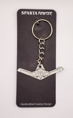 Northrop Grumman B-21 Raider Bomber Airplane Flat Pewter Keychain