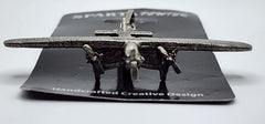 Ford Tri-Motor "Tin Goose" Airplane Pewter Large Zipper/Bag Pull