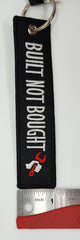 Built Not Bought Embroidered Keychain