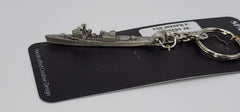 USS Joseph P. Kennedy, Jr. DD-850 Gearing Class Destroyer 3D Ship Pewter Keychain