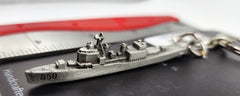USS Joseph P. Kennedy, Jr. DD-850 Gearing Class Destroyer 3D Ship Pewter Keychain
