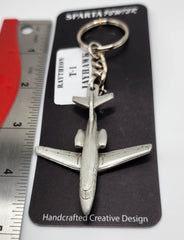 Raytheon T-1 Jayhawk Pewter Airplane Keychain