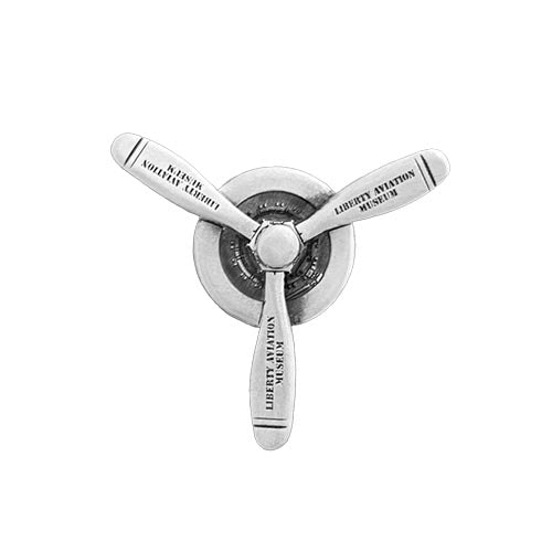 WWII Airplane Radial Prop Engine Pewter Magnet