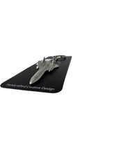 Lockheed SR-71 Blackbird Airplane Pewter Keychain