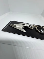 Lockheed F-117 Nighthawk Stealth Jet Airplane Pewter Keychain