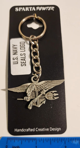 U.S. Navy (USN) Seals Logo Pewter Keychain