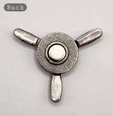 WWII Airplane Radial Prop Engine Pewter Magnet