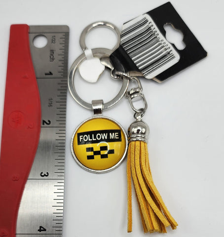 Follow Me Dome Clip Keychain