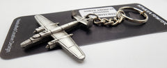 North American Aviation B-25 Mitchell Airplane Pewter Keychain