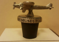 Liberty Aviation Museum's Ford Tri-Motor Airplane Pewter 3D Bottle Stopper