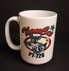 WWII PT-728 Thomcat Boat Logo Ceramic Mug