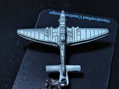 WWII Junkers JU-87 "Stuka" German Dive Bomber Airplane Pewter Keychain
