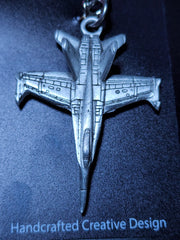 McDonnell Douglas F/A-18 Hornet Fighter Airplane Pewter Keychain