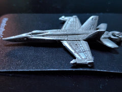 McDonnell Douglas F/A-18 Hornet Fighter Airplane Pewter Keychain