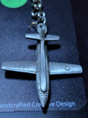 Bell X-1 Pewter Airplane Keychain