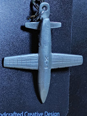 Bell X-1 Pewter Airplane Keychain
