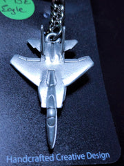 McDonnell Douglas F-15E Strike Eagle Airplane Pewter Fighter Keychain