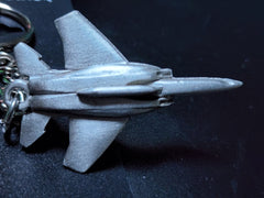 McDonnell Douglas F-15E Strike Eagle Airplane Pewter Fighter Keychain