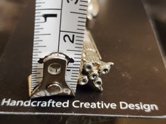 NASA 3D Saturn V Rocket Pewter Keychain